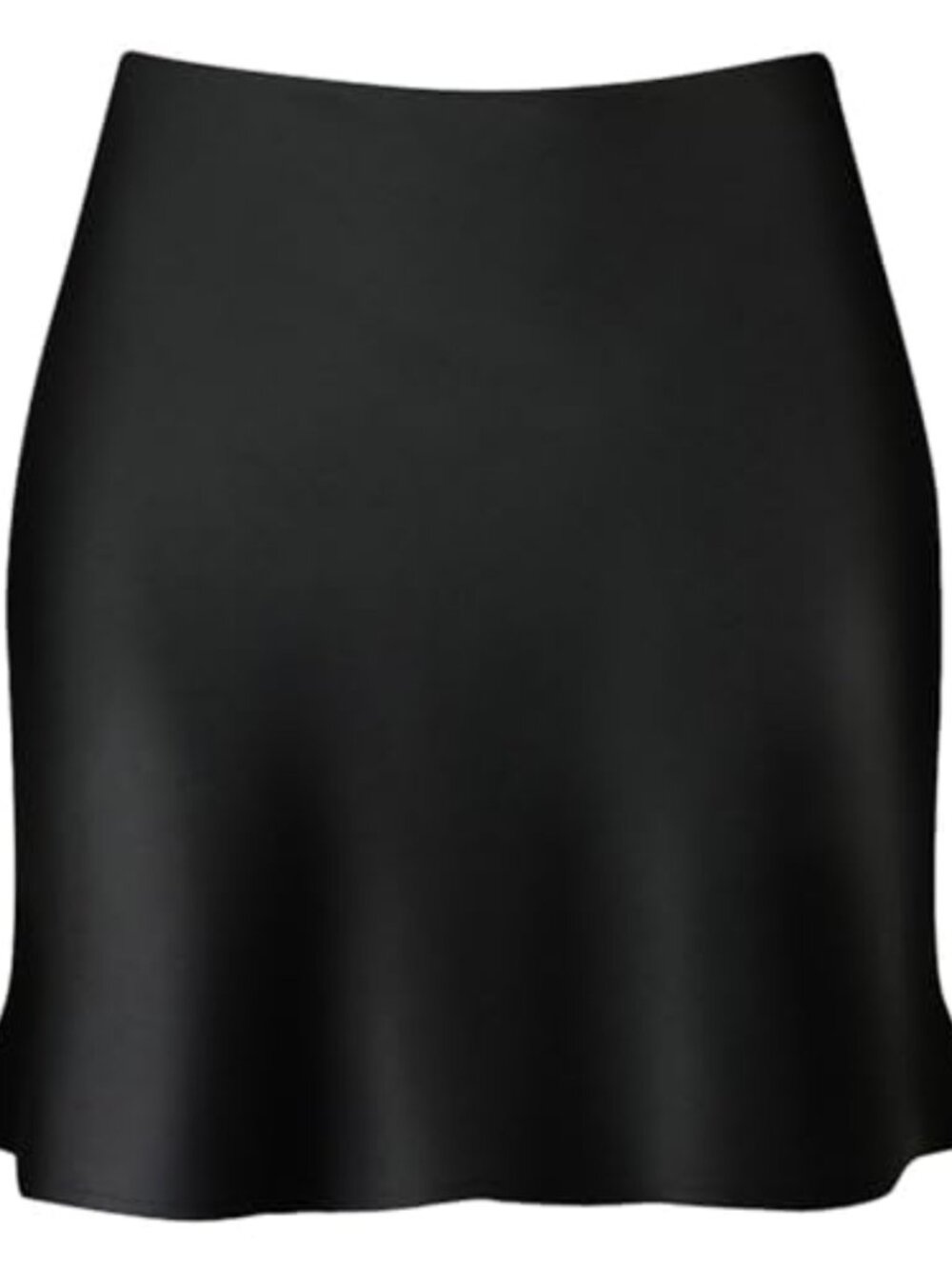 Women's High Waisted Satin Mini A-Line Slip Skirt
